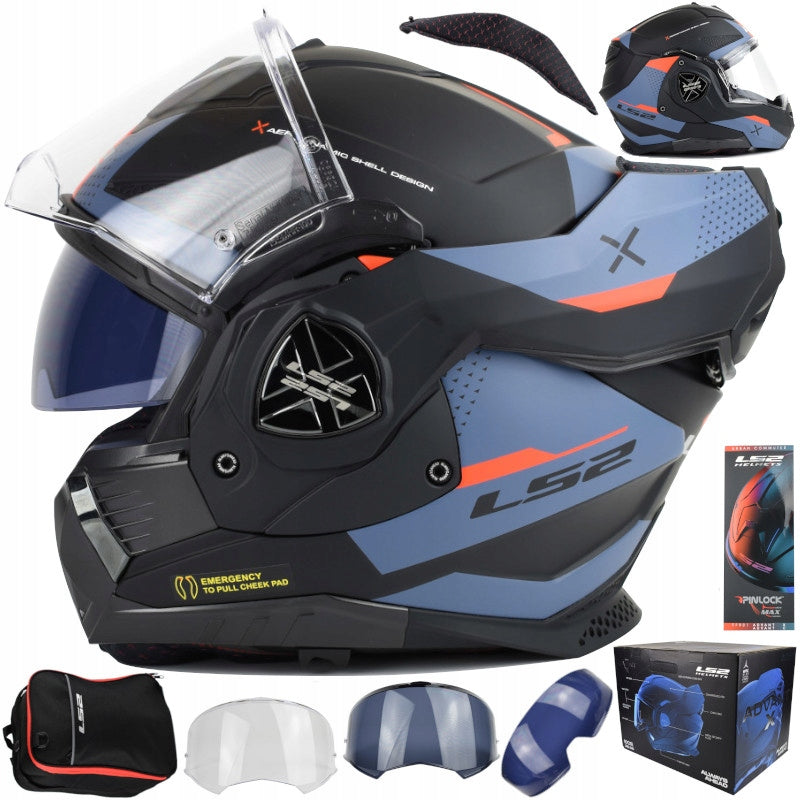 HELMET LS2 FF901 ADVANT X OBLIVION MATT BLACK BLUE SIZE. M Manufacturer LS2