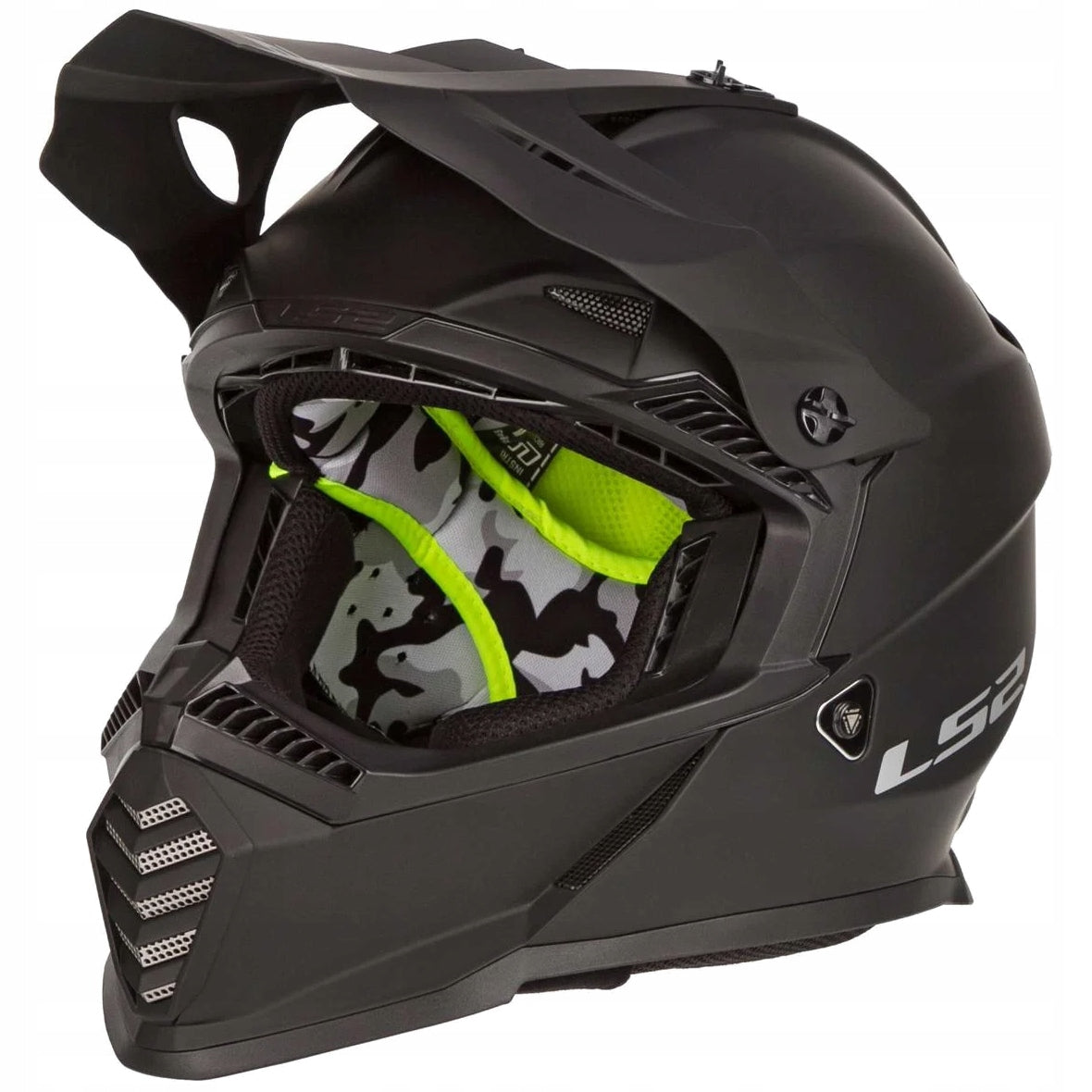 HELMET LS2 MX437 FAST EVO MATT BLACK CROSS XXL