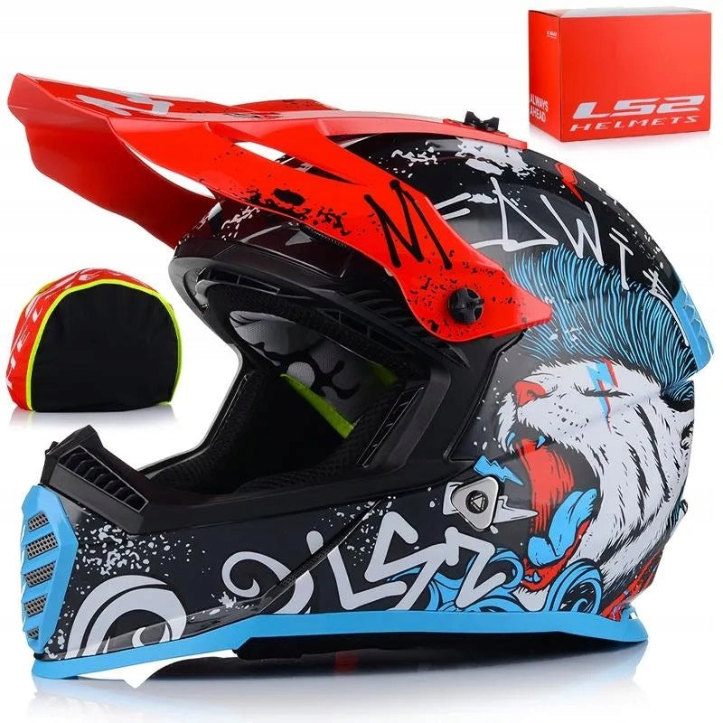HELMET LS2 MX437 FAST II MINI STARMAW BL.-06 M