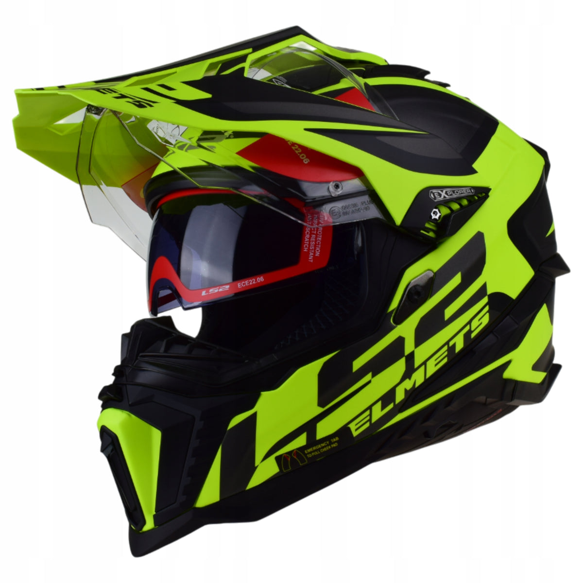 HELMET LS2 MX701 EXPLORER ALTER MATT BLACK HV ADVENTURE ATV rL Packaging status original