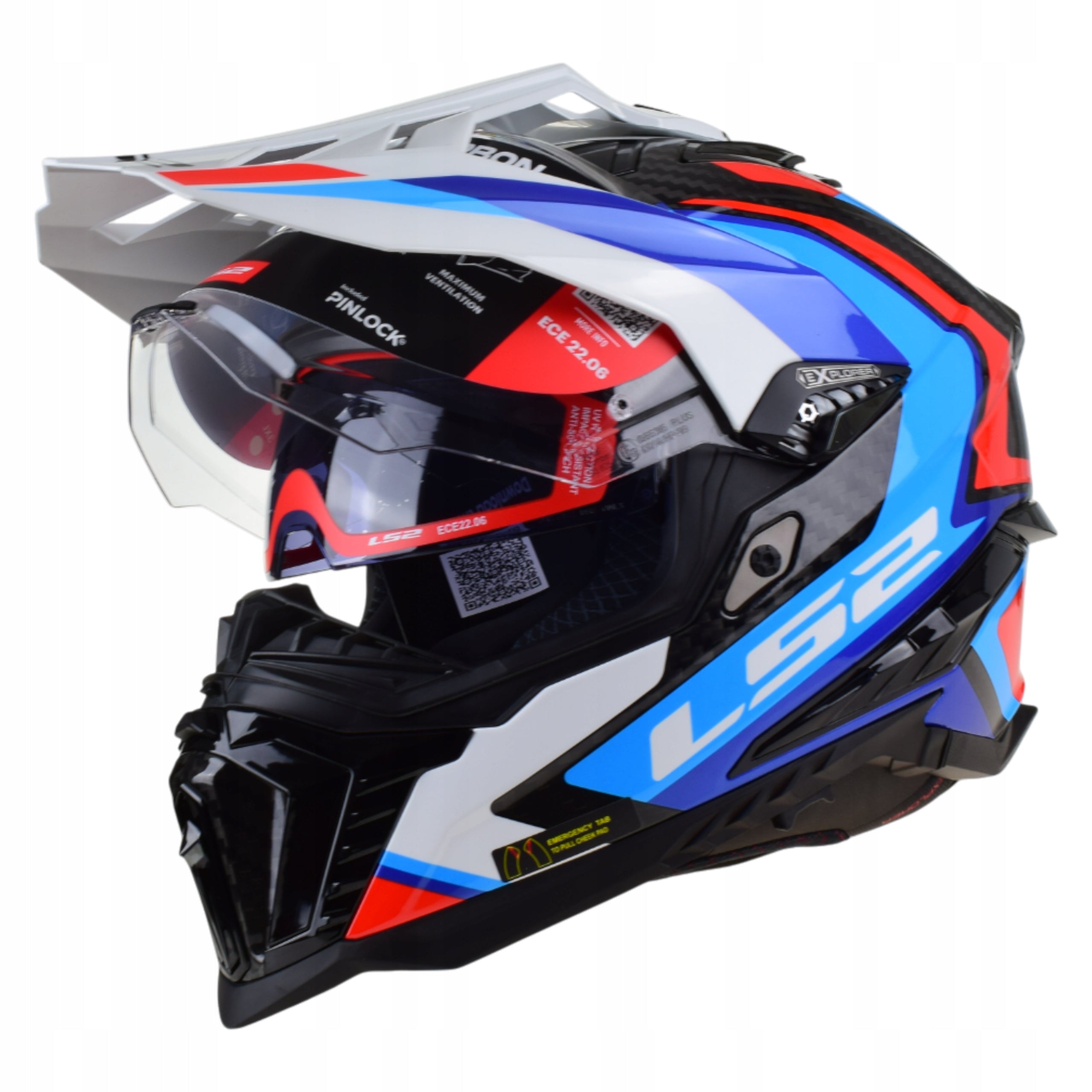 HELMET LS2 MX701 EXPLORER FRONTIER CARBON + PINLOCK ADVENTURE ATV QUAD size L Packaging status original