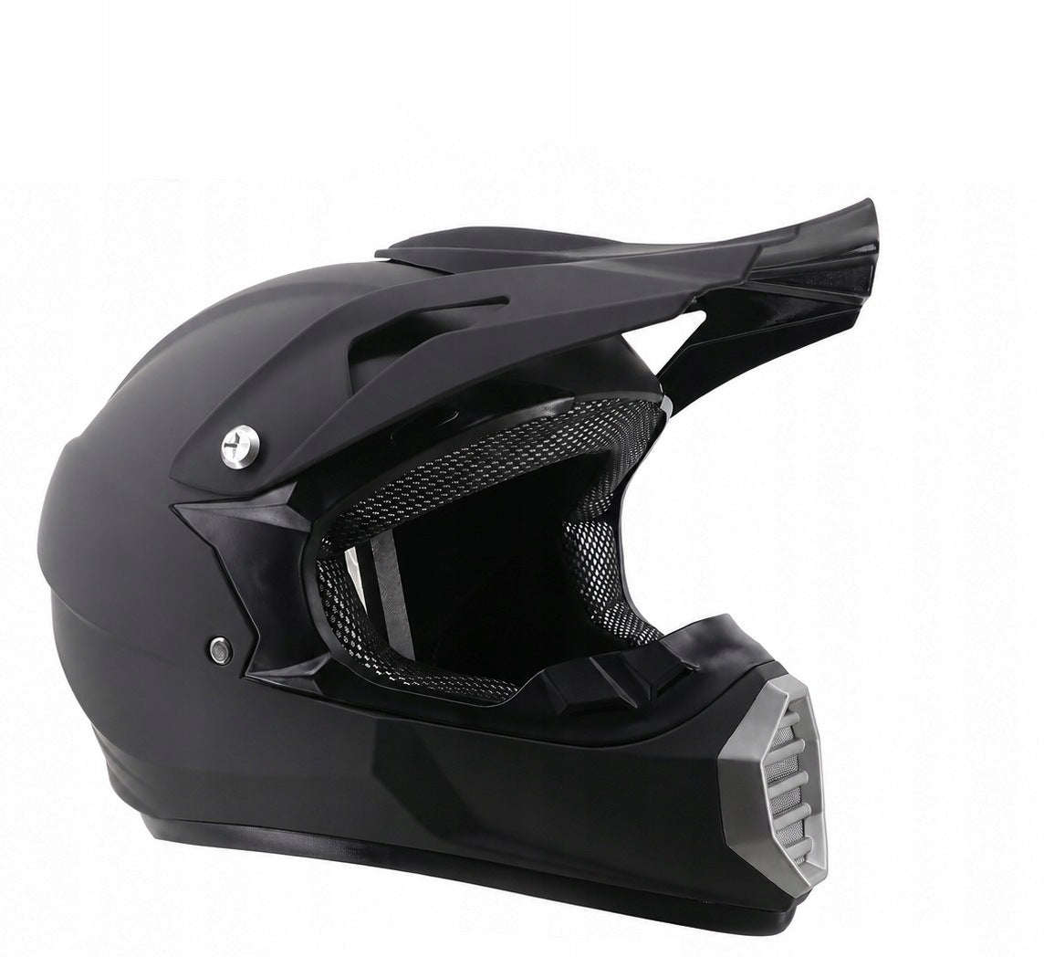 HELMET MOTOCROSS CROSS ENDURO ATV OFF ROAD size XL 58-59CM BLACK ABS FULFACE Manufacturer no brand