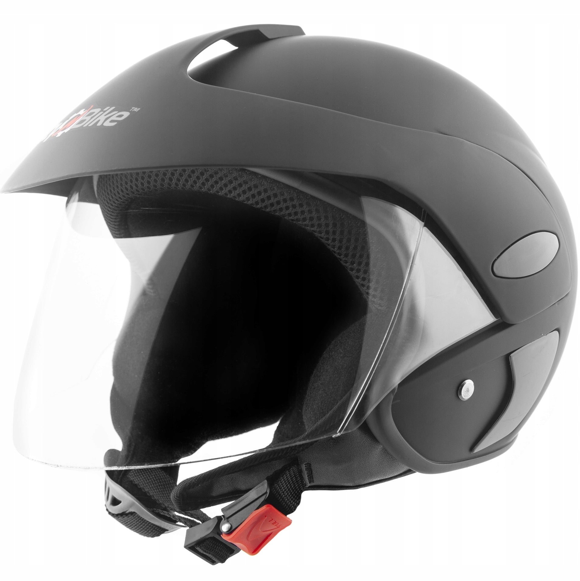 HELMET OPEN JET MOTOR SCOOTER MOTORCYCLE BIKE SCOOTER QUAD BLACK MAT S