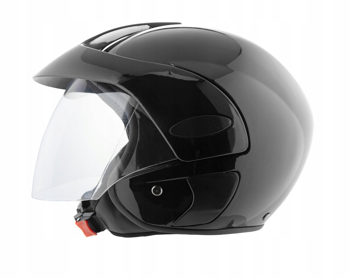 HELMET OPEN MOTOR SCOOTER MOTORCYCLE QUAD S BLACK GLOSS Manufacturer City-Bike