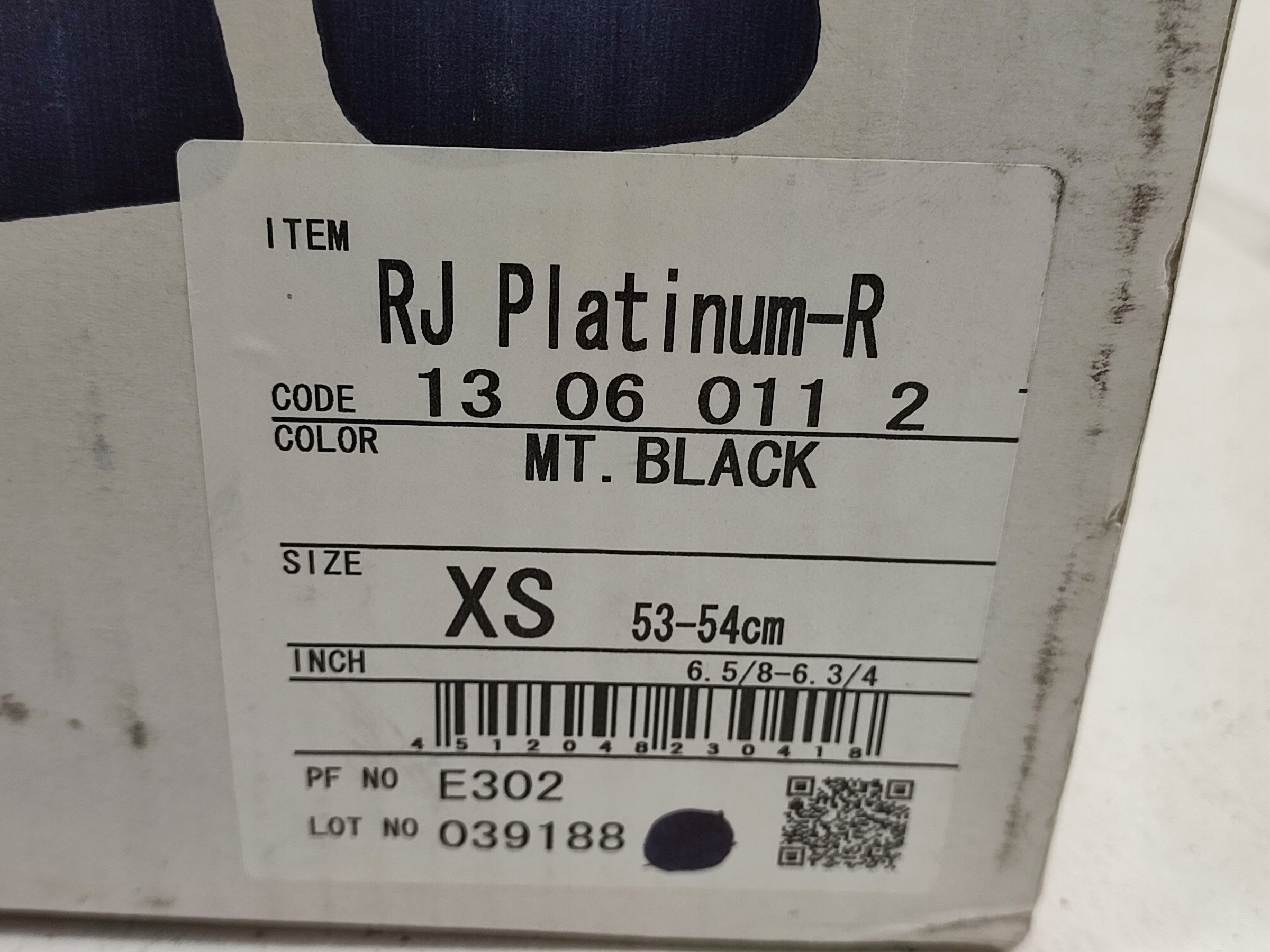 HELMET SHOEI - SIZE XS - RJ PLATINUM-R - BLACK MAT - Size XS