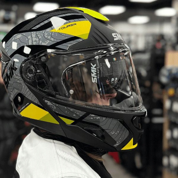 HELMET SMK JAW GL264/S GREY YELLOW Manufacturer's catalog number SMK0116/24/GL264/S