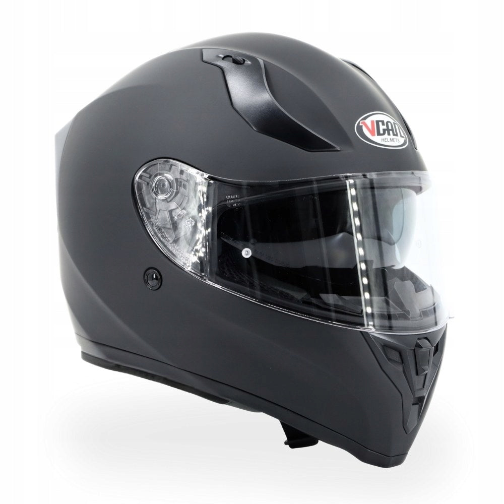 HELMET VCAN H128 BLACK INTEGRAL MAT WITH BLEND BLACK MAT L