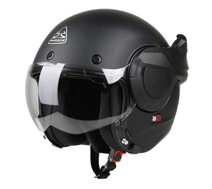 HELMET WITH SLIDING BACK JAW BAYARD PHOENIX BLACK MAT BLENDA M