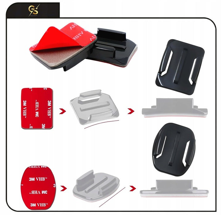 HELMET mount quick release sticker for GoPro DJI SJCAM cameras Packaging status original