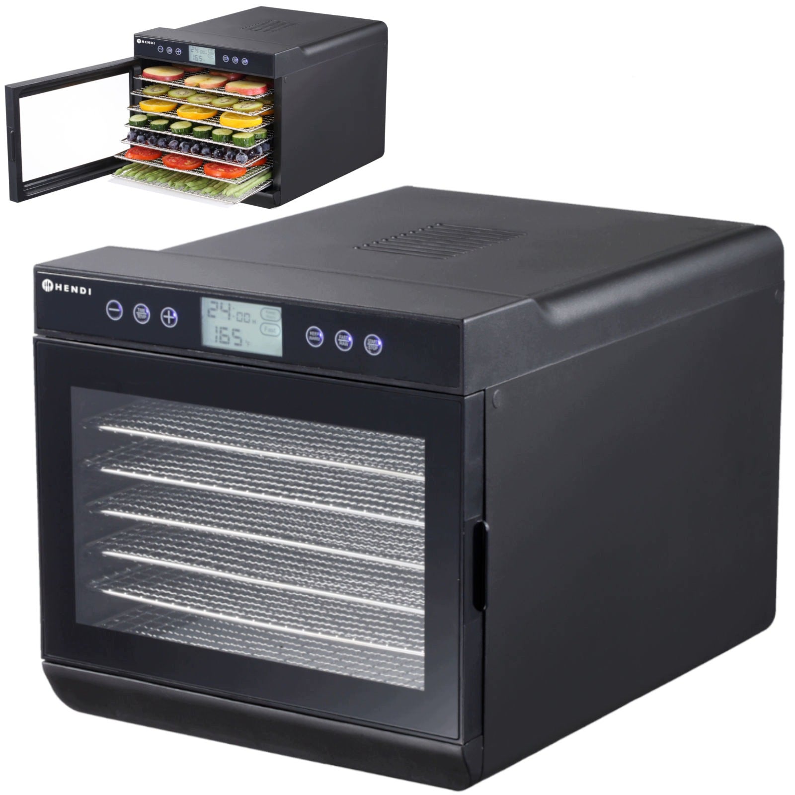 HENDI ELECTRIC DRYER 7 GRATES 500W 230V FOR FRUIT AND MEAT 35-70°C Dominant color black
