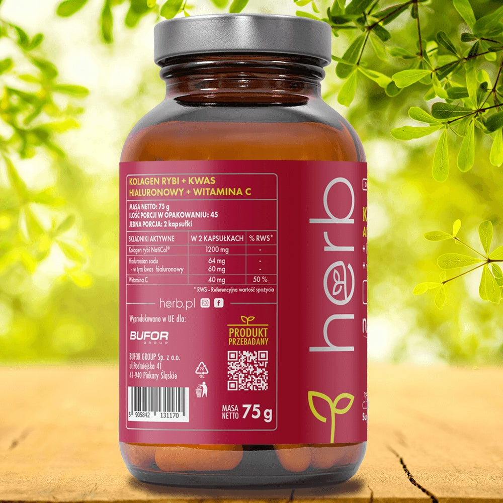 HERB MARINE FISH COLLAGEN ANTI AGE FORTE HYALURONIC ACID HAIR SKIN 90vcap Manufacturer code Marine Collagen