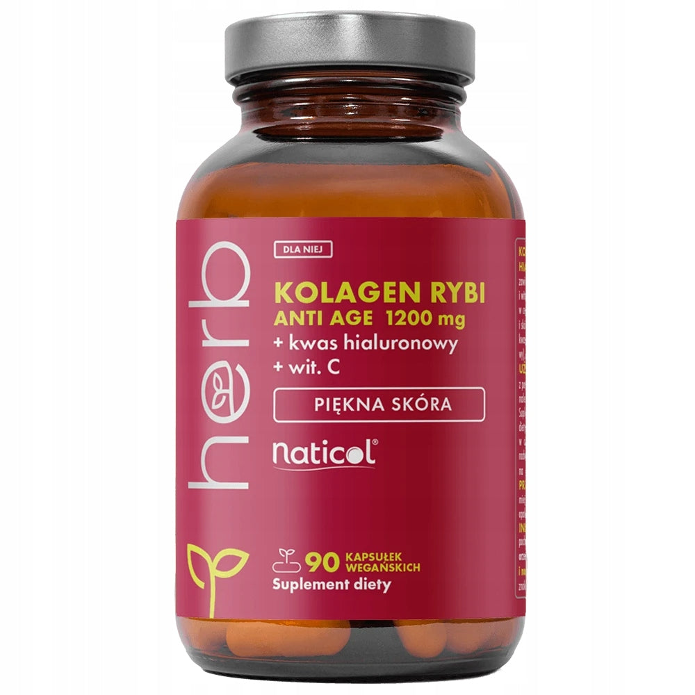 HERB MARINE FISH COLLAGEN ANTI AGE FORTE HYALURONIC ACID HAIR SKIN 90vcap