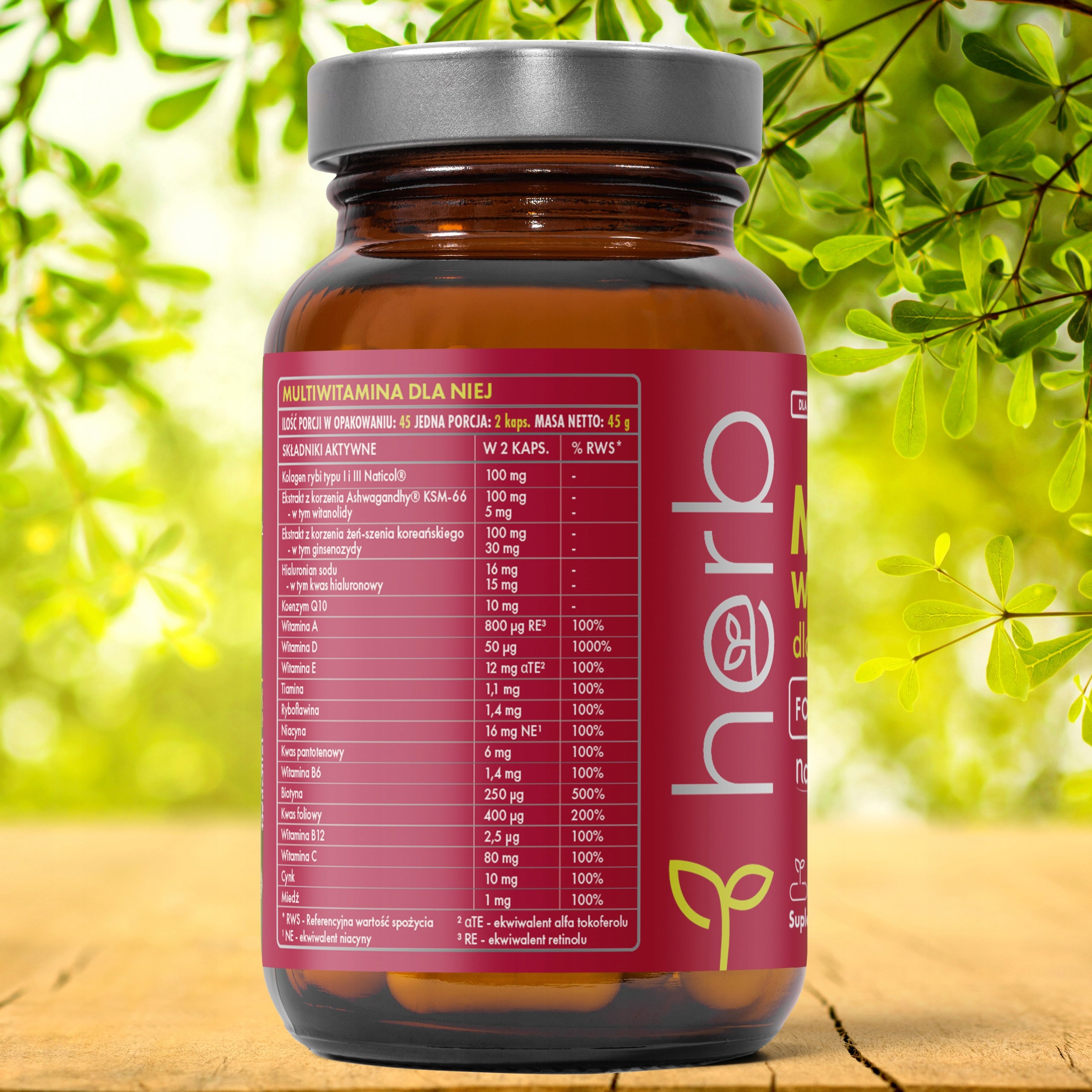 HERB MULTIVITAMIN FOR HER 90vcaps VITAMINS AND MINERALS FEMALE COMPLEX Brand Herb
