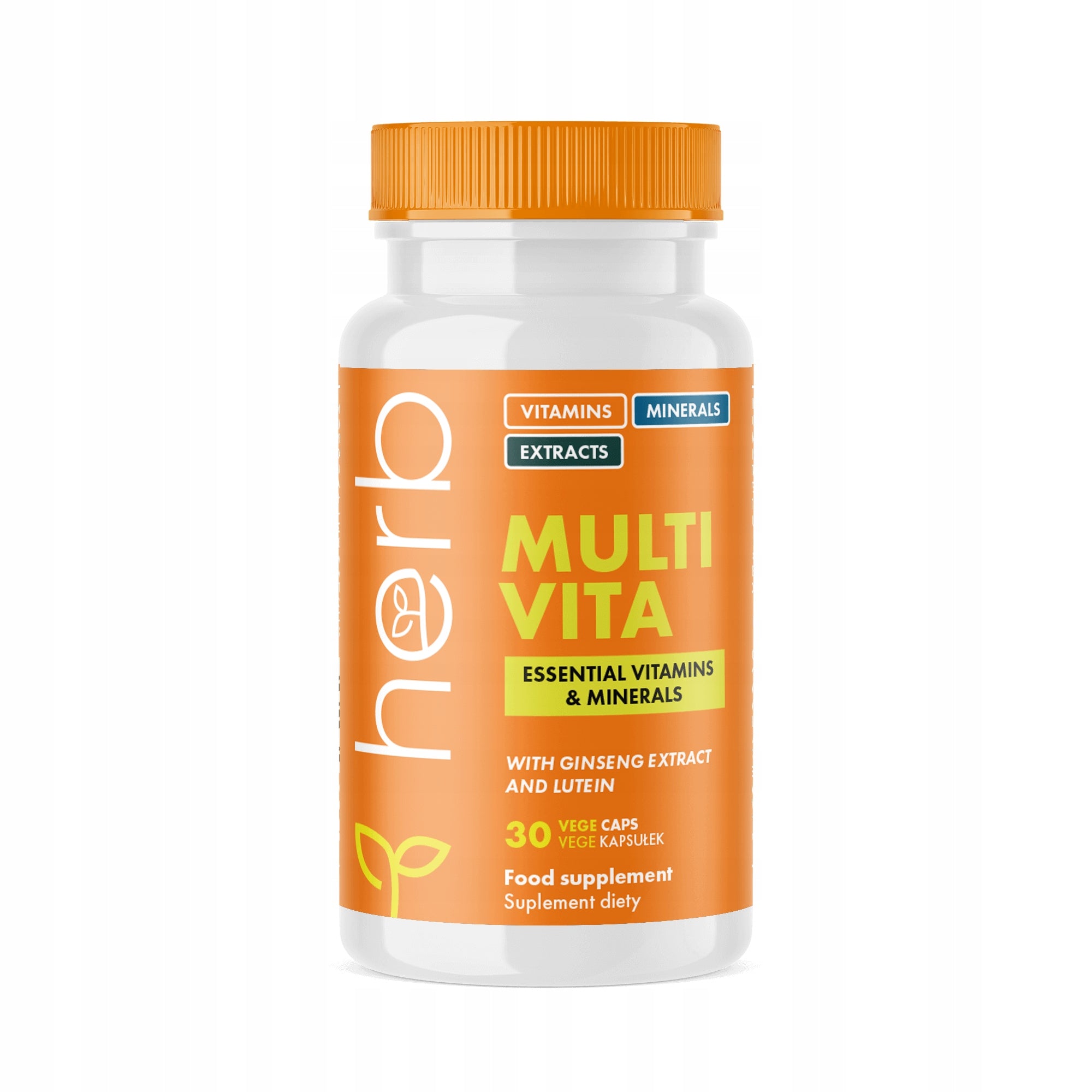 HERB Multi Vita 30caps VITAMINS AND MINERALS LUTEIN B12 D3 MULTIVITAMIN