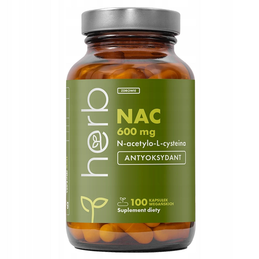 HERB NAC 600 mg 100 vcaps N-ACETYL L-CYSTEINE ANTIOXIDANT, DETOX