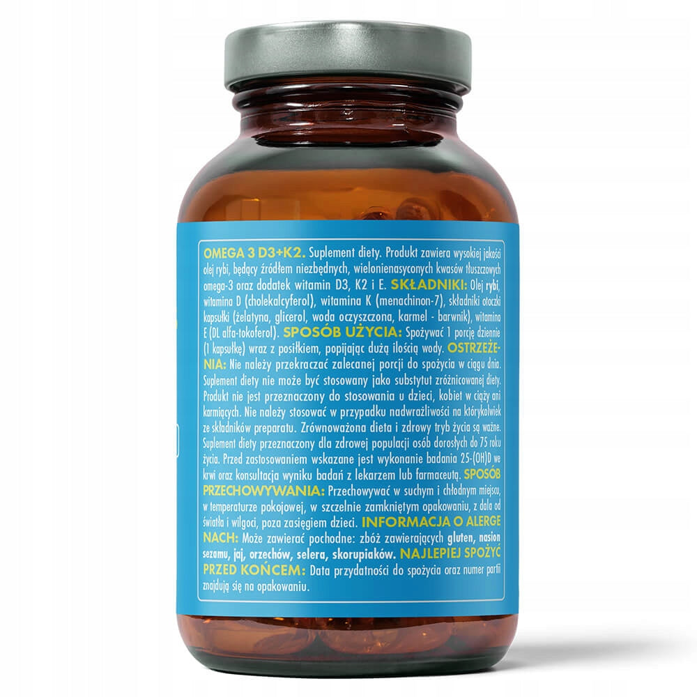 HERB Omega-3 D3+K2 90caps OMEGA 3 1000mg EPA DHA D3 2000IU K2MK-7 Packaging status original