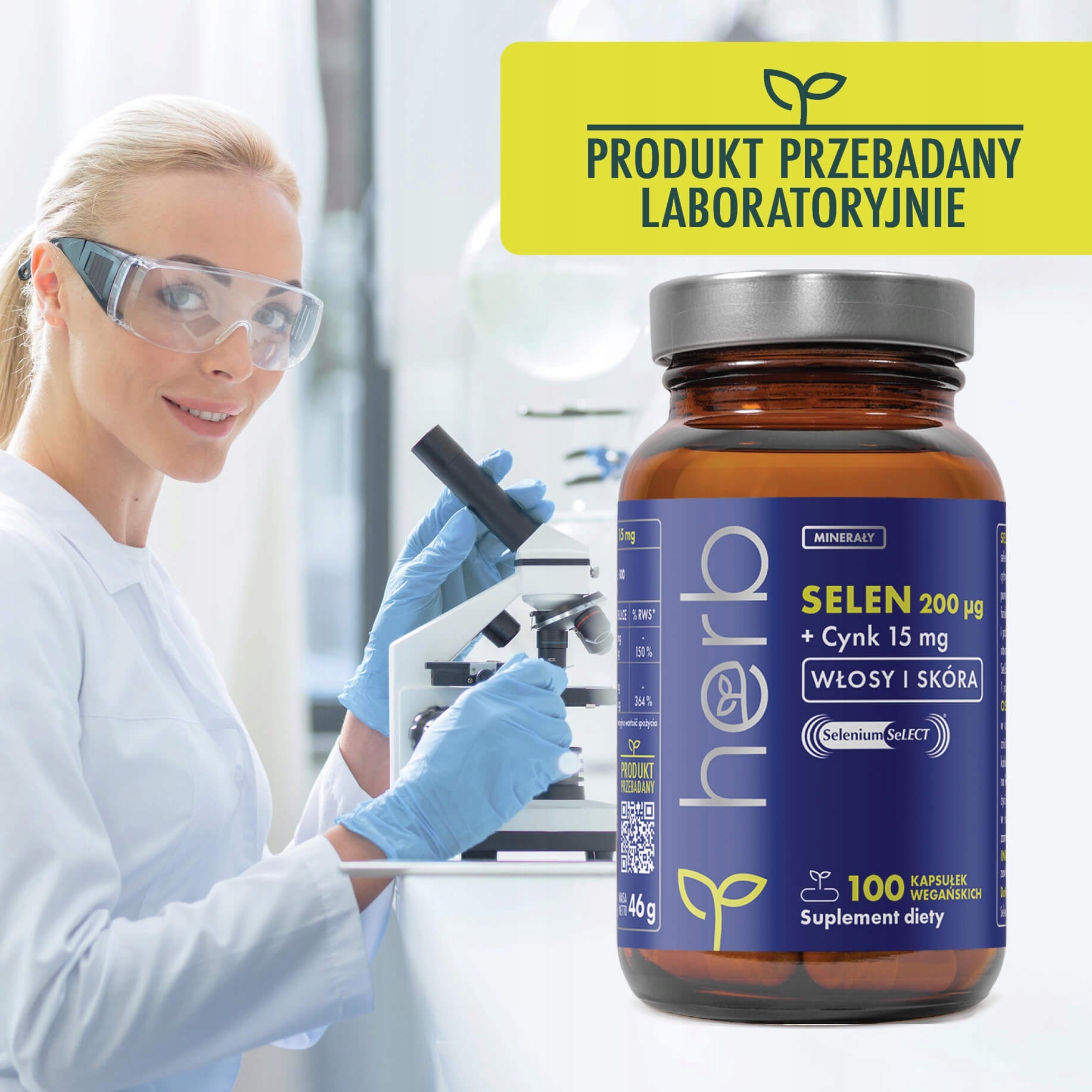HERB SELENIUM L-SELENOMETHIONINE 200ug ZINC 15mg 100 vcaps IMMUNITY, SKIN Packaging status original