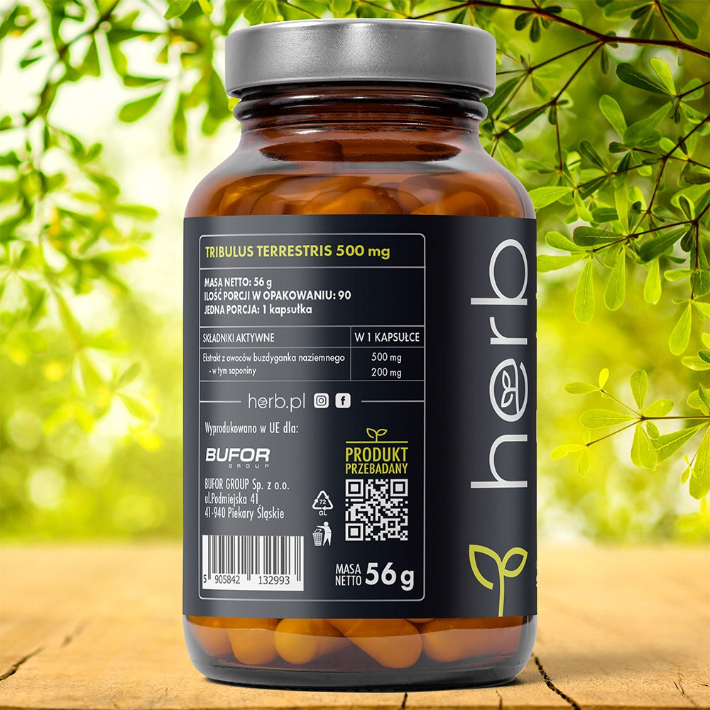 HERB Tribulus 500mg 90vcaps Booster Testosterone Libido Expiration date at least 1 year from the date of purchase