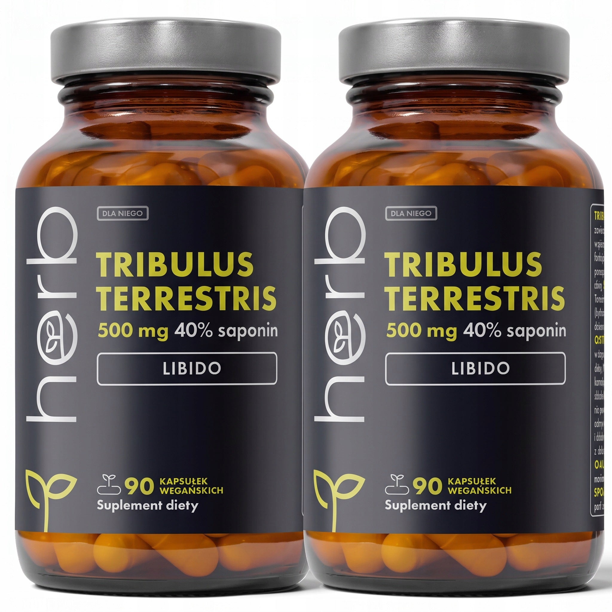 HERB Tribulus Terrestris VITALITY HORMONES heart skin iron 90 kaps.