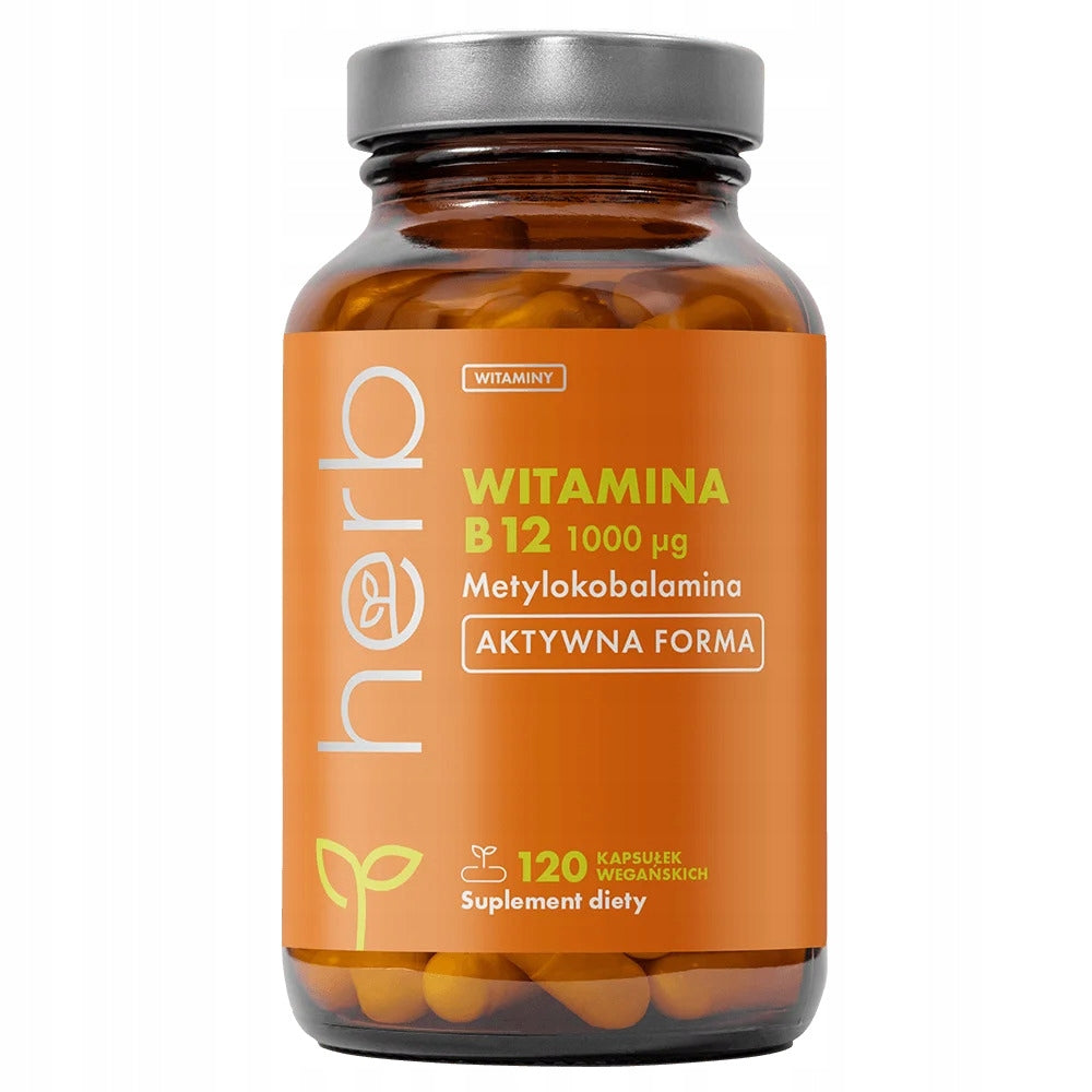HERB VITAMIN B12 1000mcg METHYLCOLOBALAMIN 120caps ENERGY NERVOUS SYSTEM