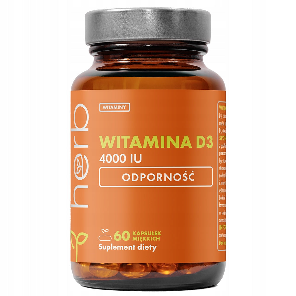 HERB VITAMIN D-3 4000IU 60sgels BONE RESISTANCE