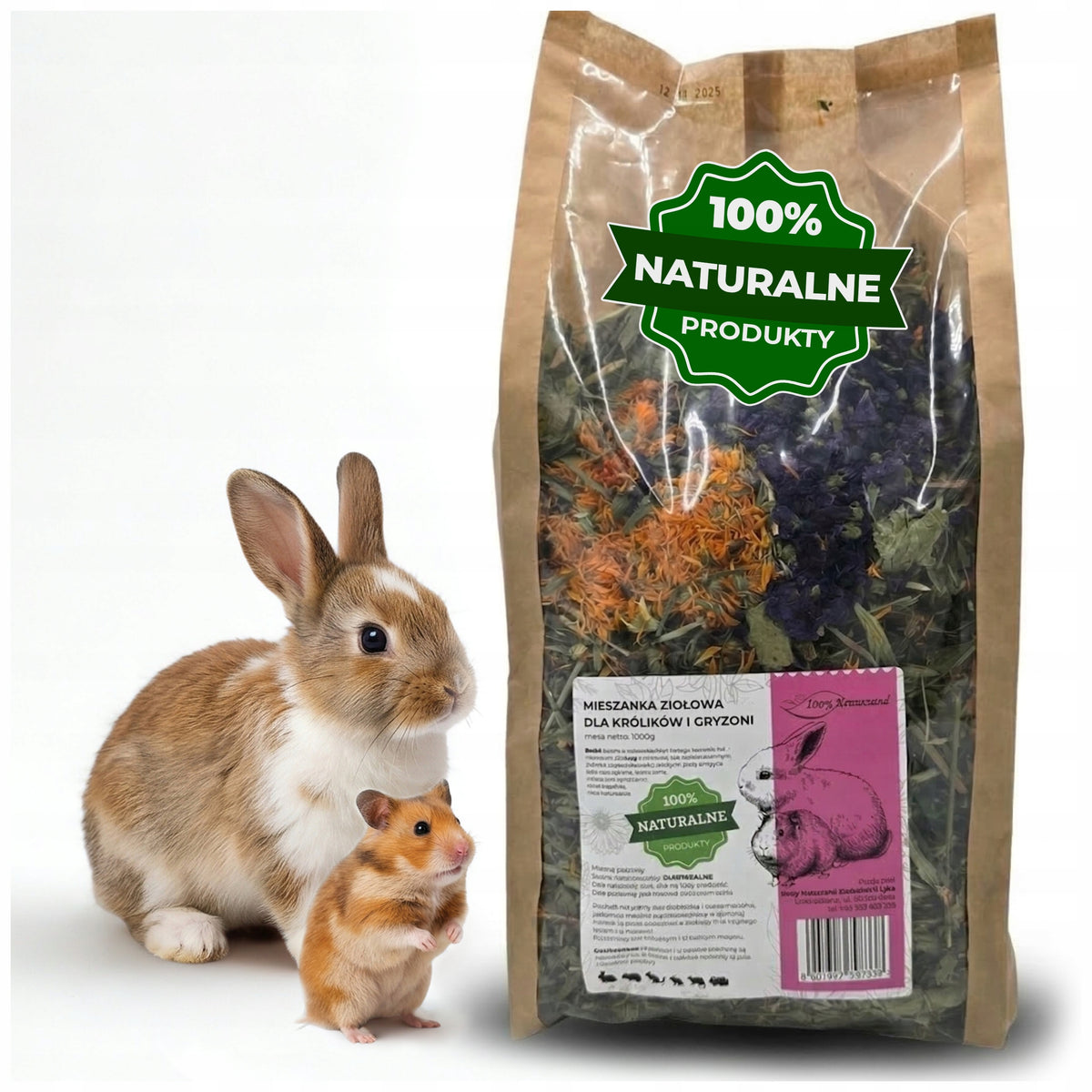 HERBAL BLEND HERBS FOR RABBIT RODENTS NATURAL FRESH XXL 1000 G