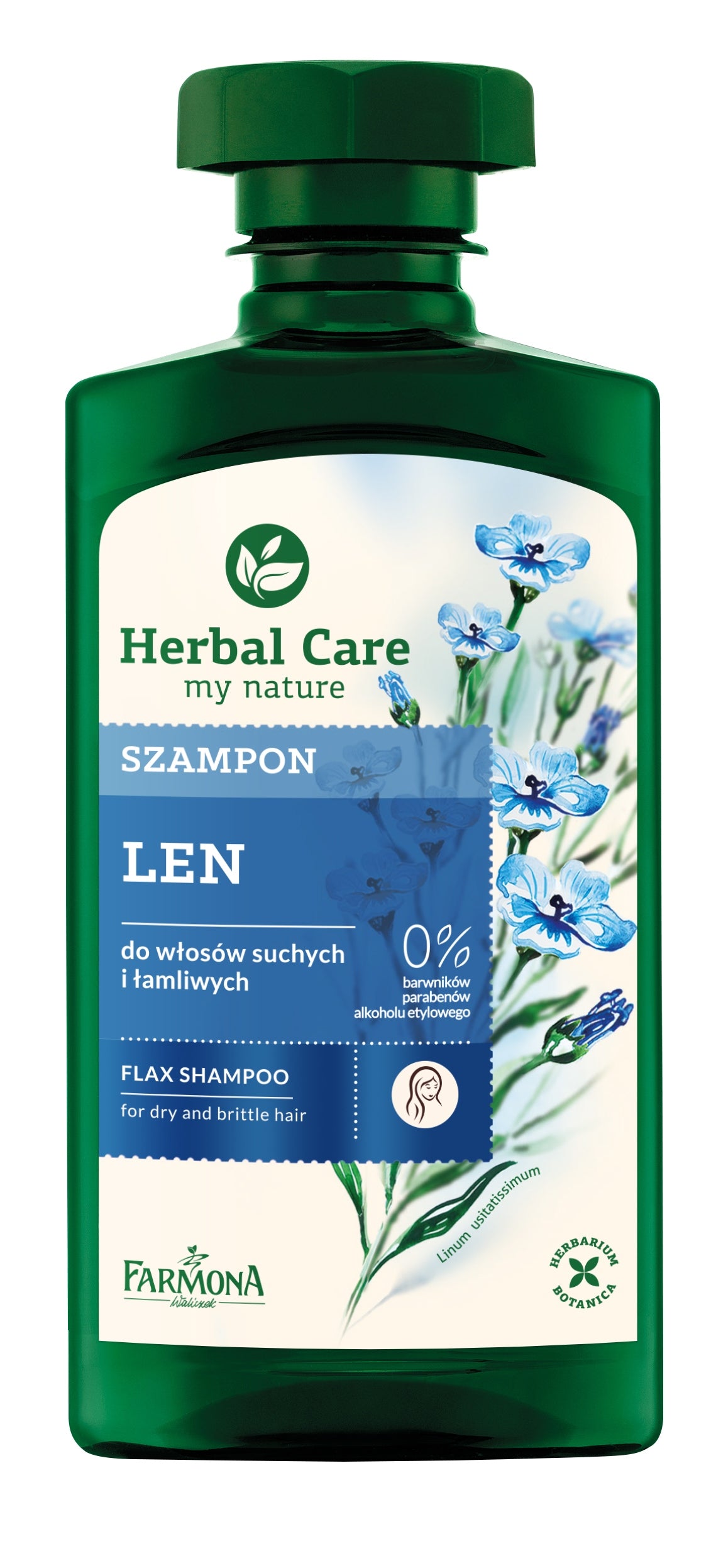 Shampoo für trockenes und sprödes Haar Farmona Herbal Care mit Flachs 330 ml 