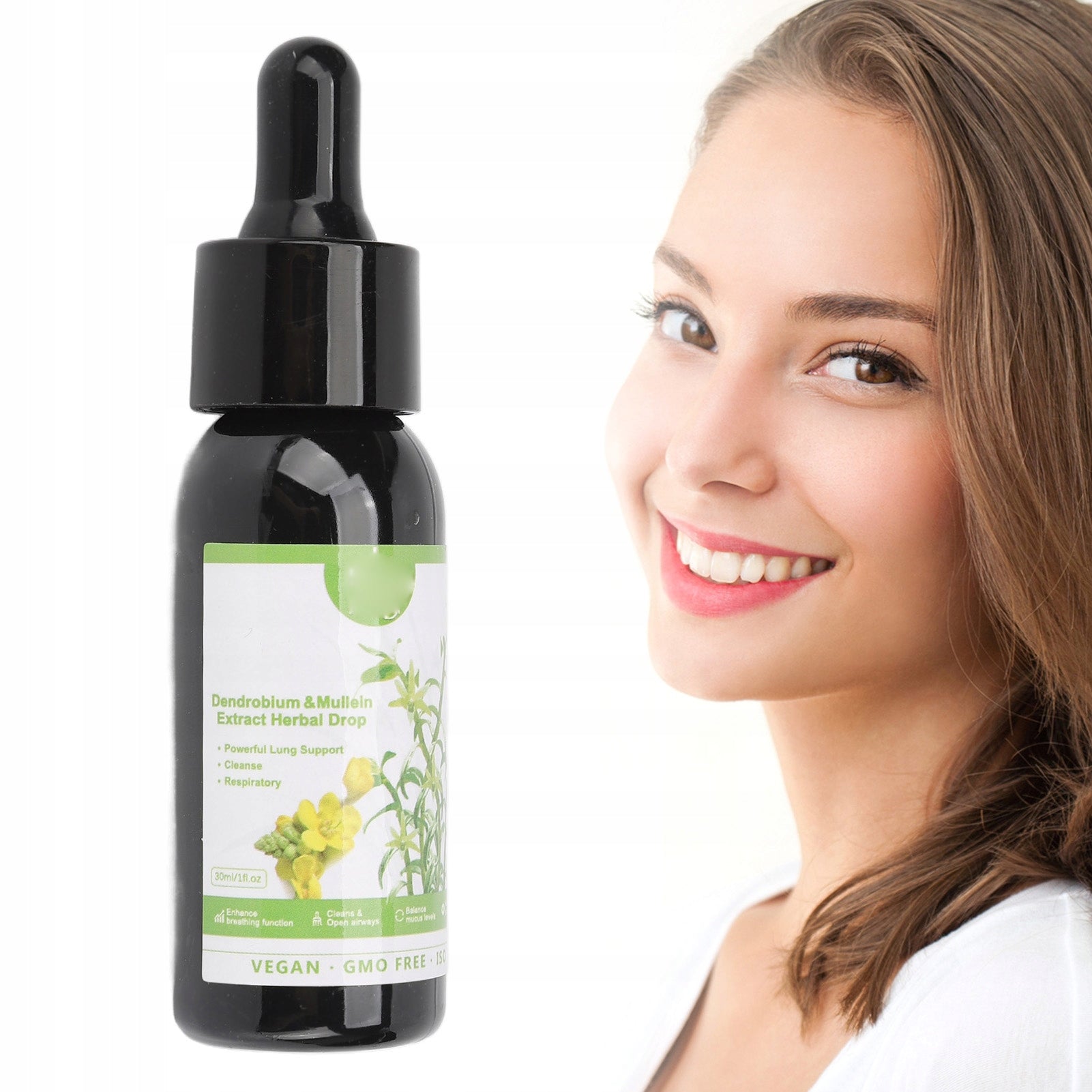 HERBAL EXTRACT DENDROBIUM MULLEIN DROPS PURE 30 ml Color brown