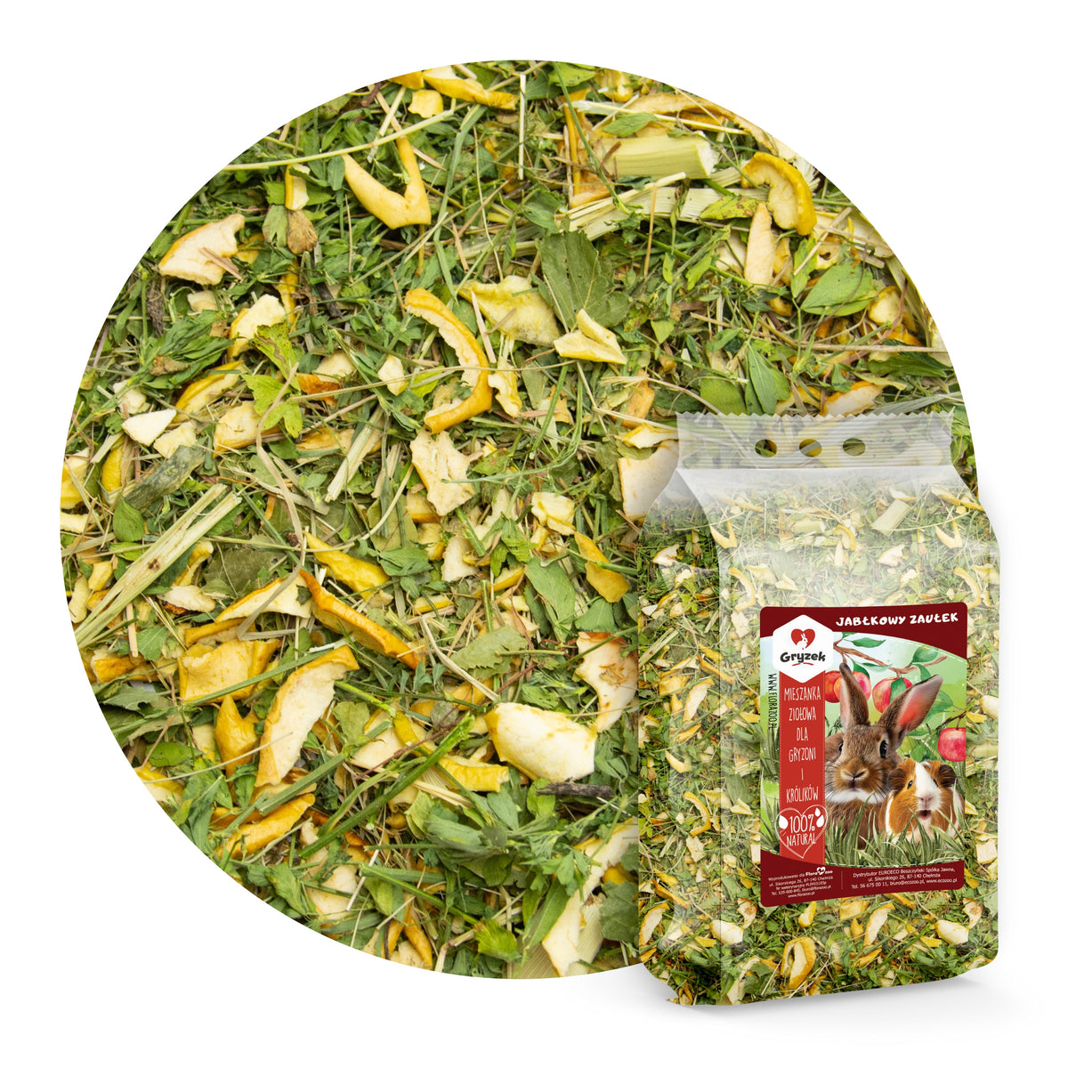 HERBAL MIXTURE 1KG DRIED HERBS APPLES for PIG RABBIT +FREEBIE Packaging status original