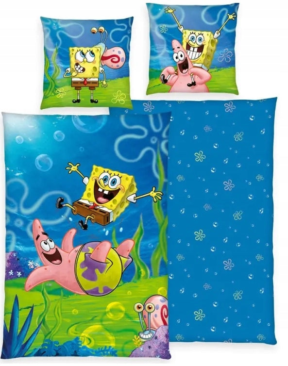 Vaikiškas patalynės komplektas Sponge Bob, 140x200, 2 dalių