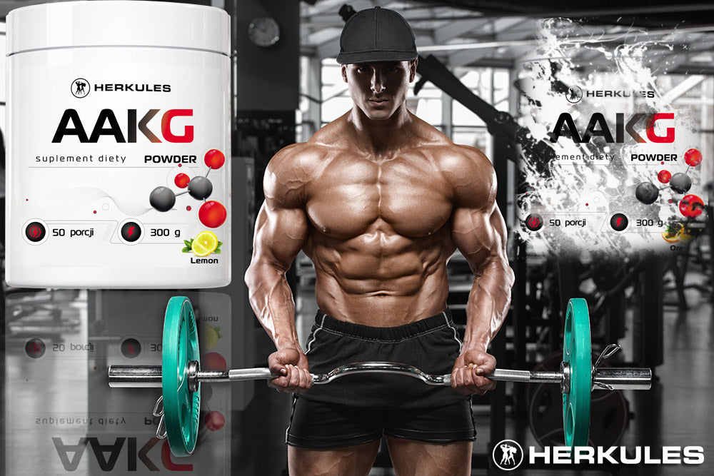 HERKULES AAKG Powder 300g MEGA MUSCLE PUMP STRENGTH PERFORMANCE ARGININE Expiration date at least six months from the date of purchase