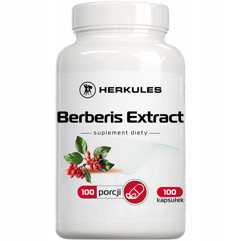 HERKULES Berberis Extract 100caps CARBOHYDRATE METABOLISM BERBERINE Packaging status original