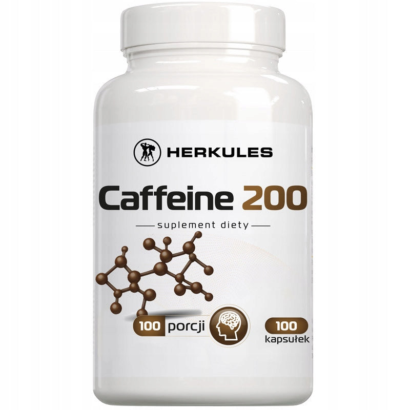HERKULES Caffeine 200 100caps EFFECTIVELY STIMULATES FOCUS CONCENTRATION EAN (GTIN) 5903968208585