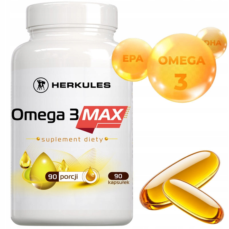 HERKULES Omega 3 MAX 90caps HEART VASCULAR SYSTEM RESISTANCE TRIGLYCERIDES