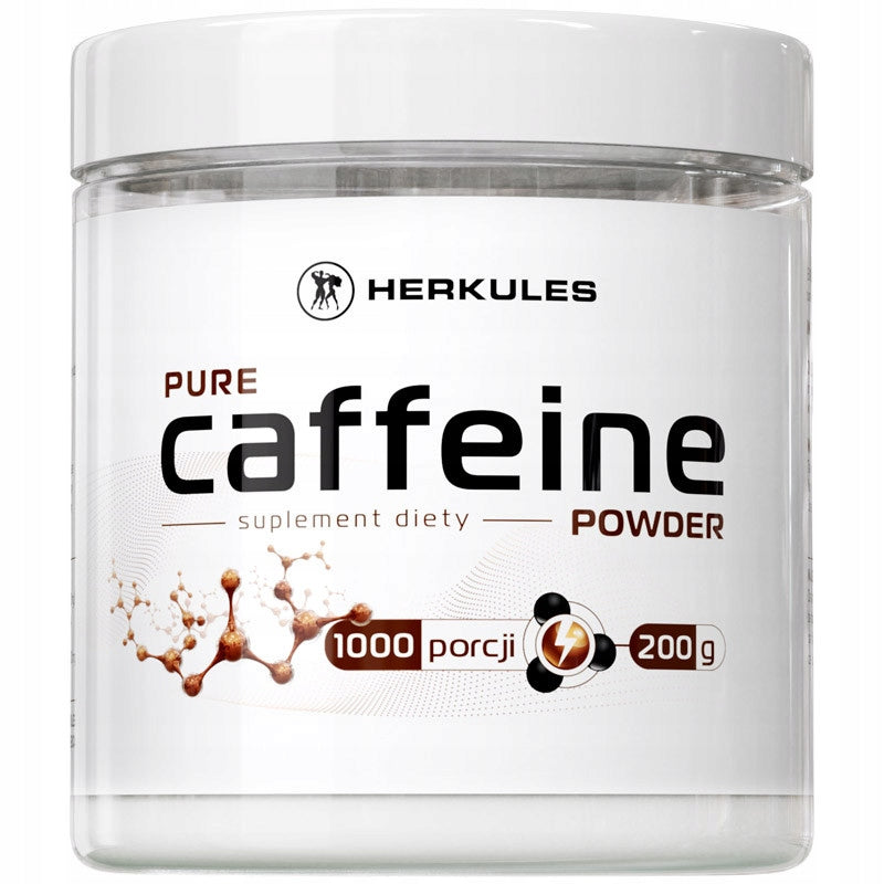 HERKULES Pure Caffeine Powder 200g PURE CAFFEINE POWER STRENGTH NATURAL