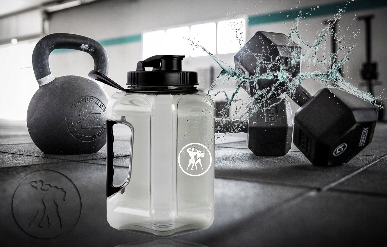 HERKULES Water Jug Canister 2,4l WITH MOUTHPIECE WATER BOTTLE GYM Height 24.8 cm