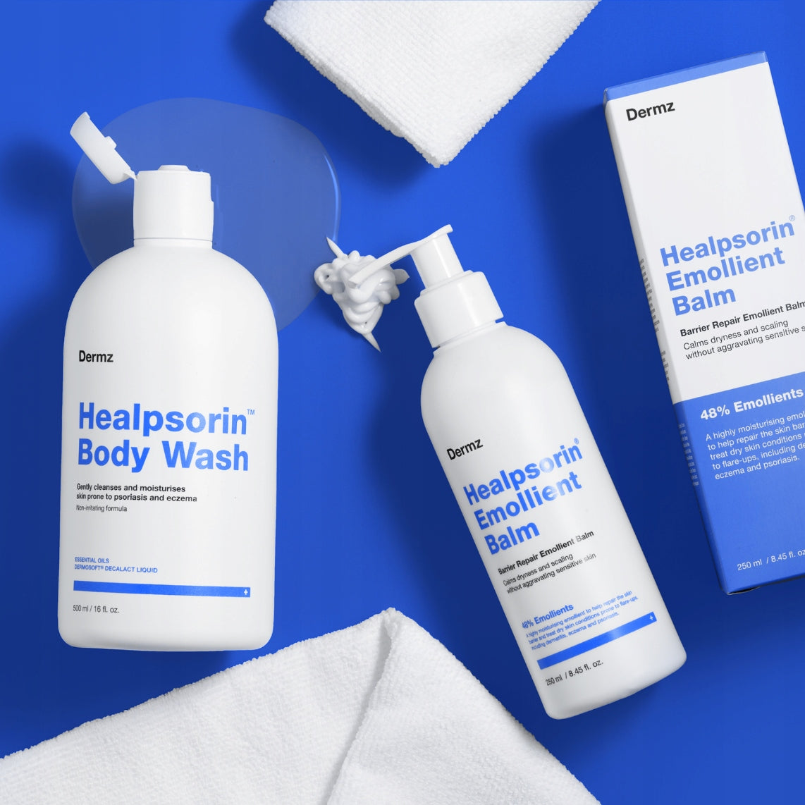 Beruhigende Körperlotion Hermz Healpsorin Emollient Balm, Balsam, 250 ml 