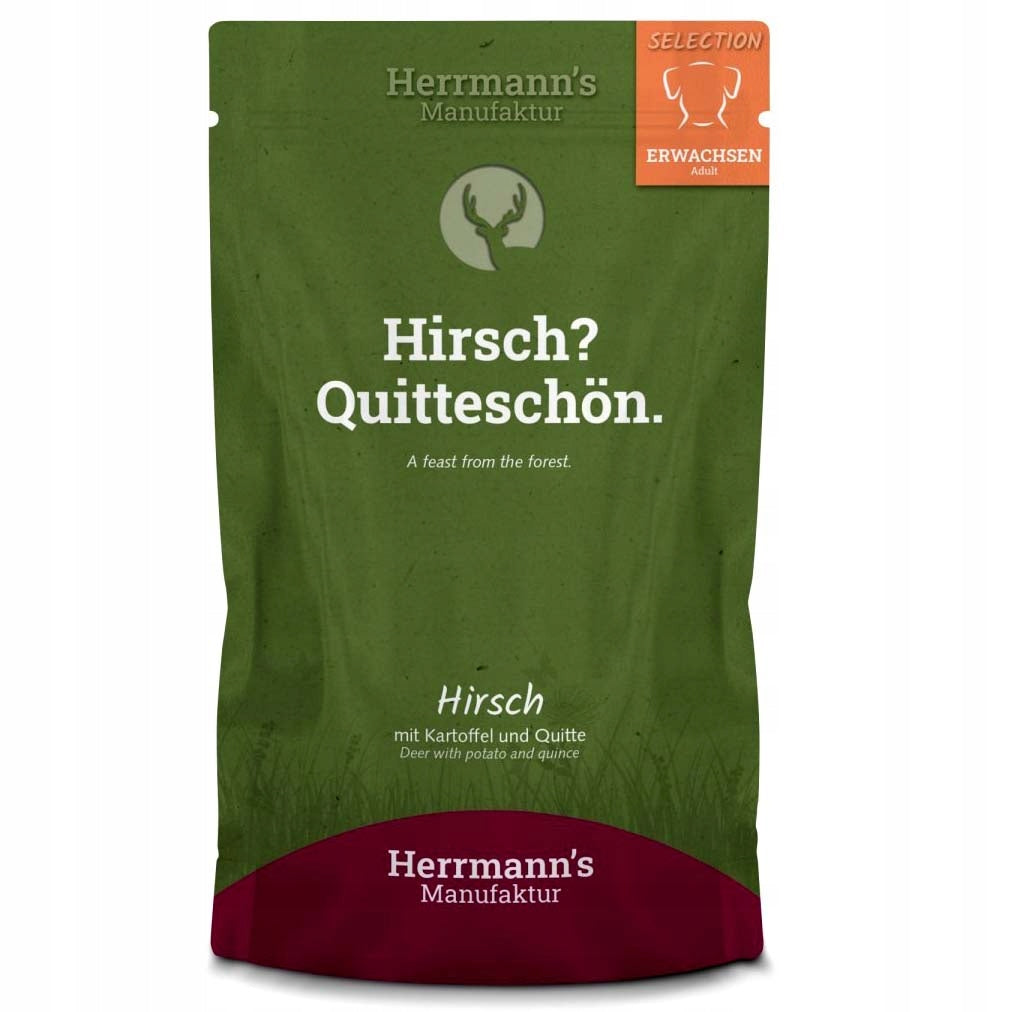 HERRMANN'S Selection Dog Hirsch - deer with quince (150g) Brand Herrmann's Menu