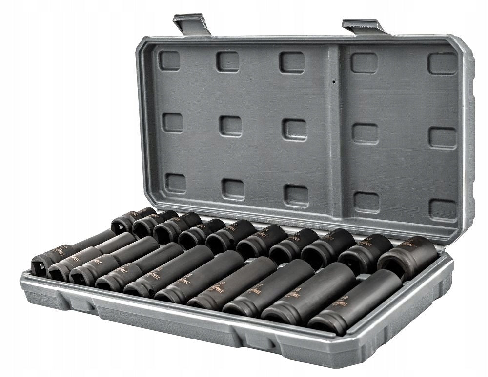 HEX 1/2 CR-V IMPACT SOCKETS 20pcs 38mm 78mm FOR KEY IMPACT SUITCASE SET Type 4-sided
