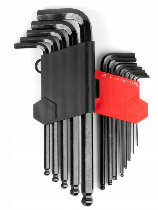 HEX Allen wrenches with ball long Allen set CRV black 13x TOOLS Manufacturer code IMPL-7426234
