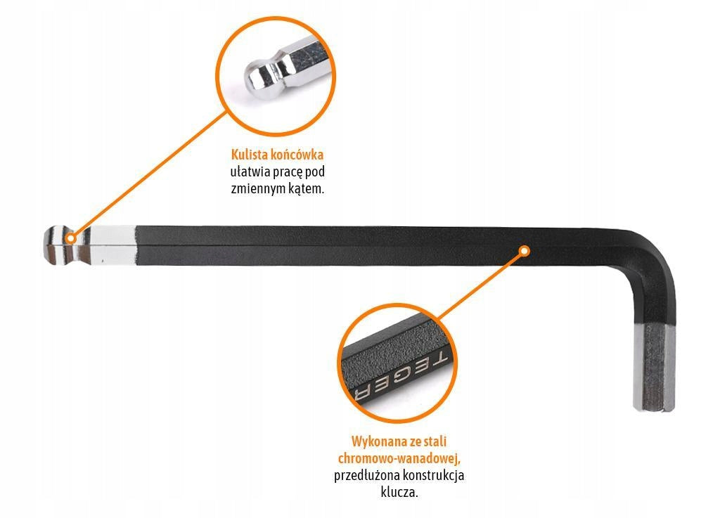 HEX H13 Allen Wrench - LONG / TEGER TEGER T-W-KIHD022 Brand Teger