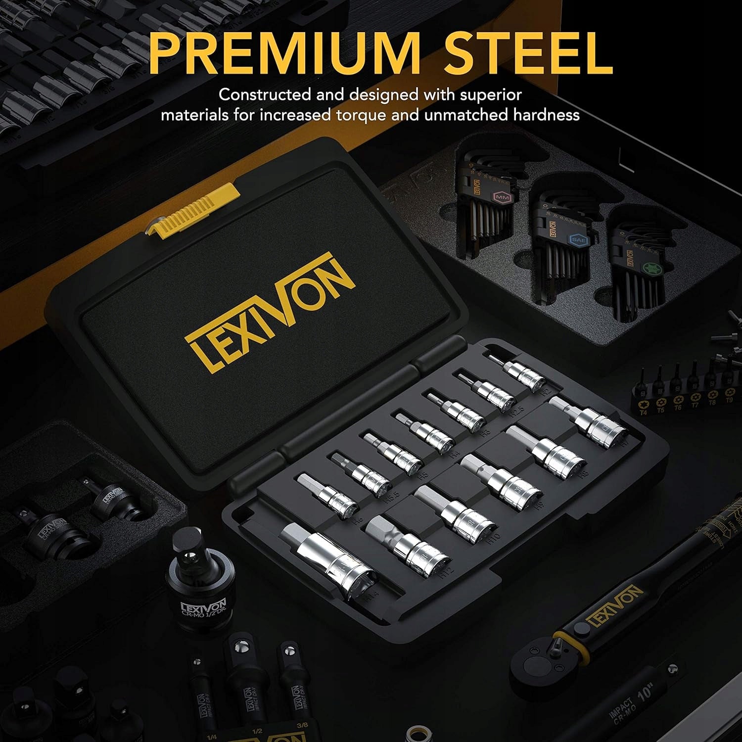 HEX SOCKET WRENCH SET 13-PIECE 2-14MM STEEL S2 Brand no brand