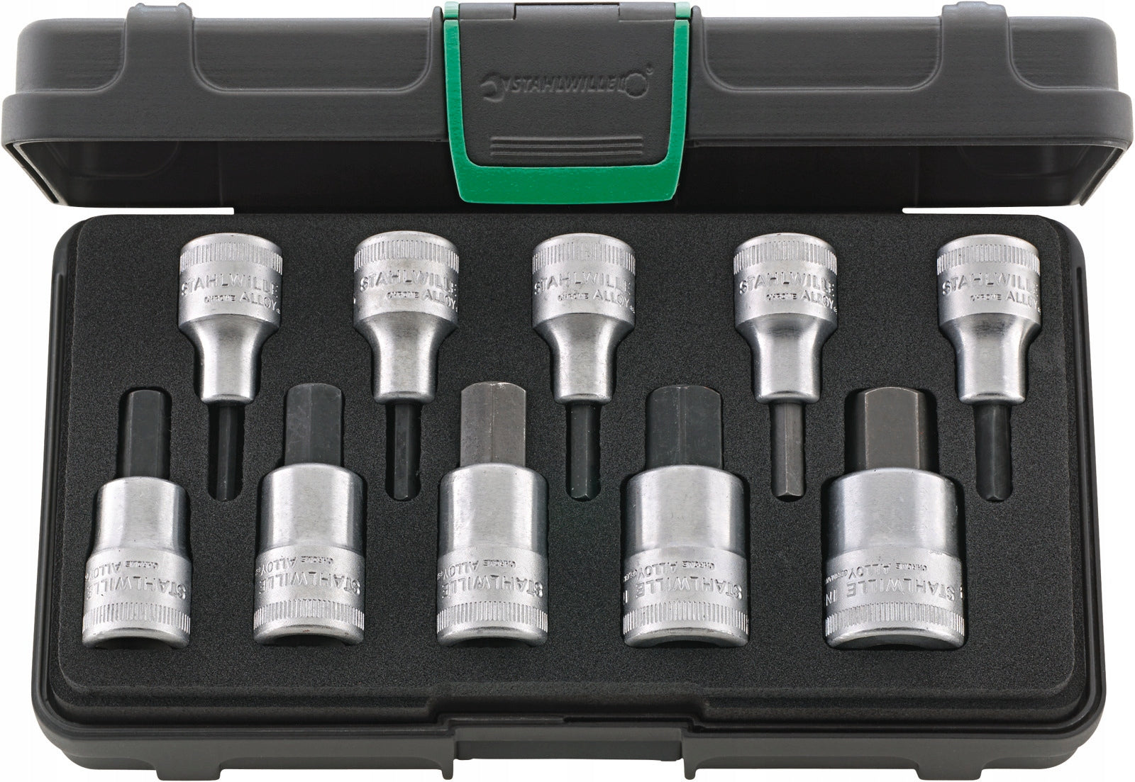 HEX socket set 4-19 mm 1/2", 10 pcs. in case STAHLWILLE