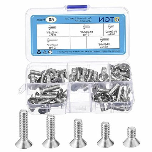 HEXAGON HEAD SCREWS STEEL 1/4 20 SET OF 50 PCS metal steel