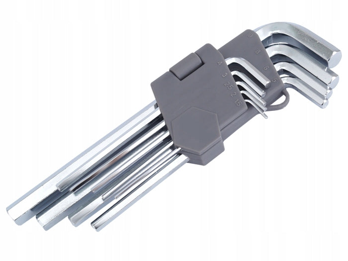 HEXAGONAL ALLEN WRENCHES HEX 180mm 1.5-10mm x9 Key type adjustable