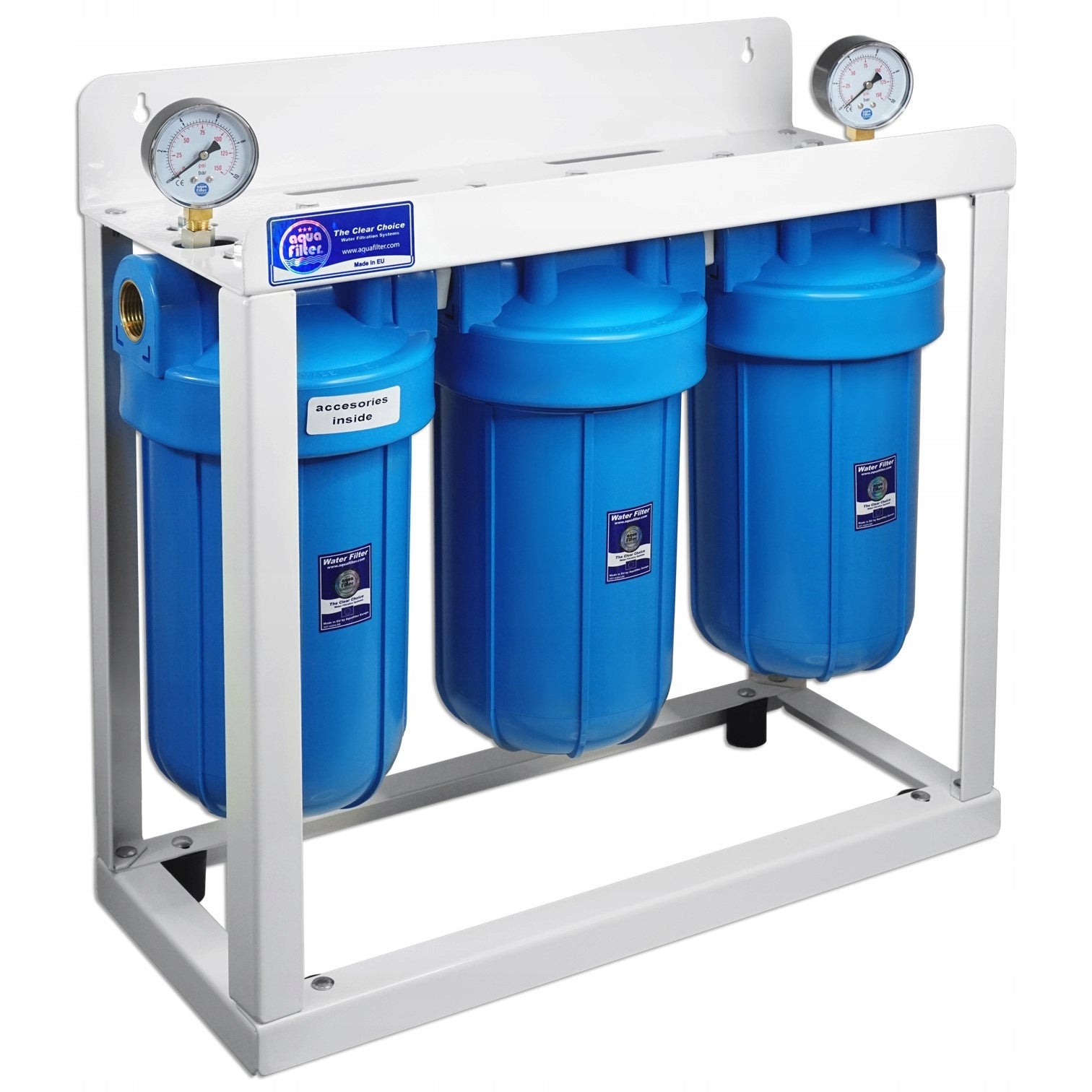 HHBB10B, 10 inch in-line kit, BIG BLUE with blood pressure monitors, Aquafilter