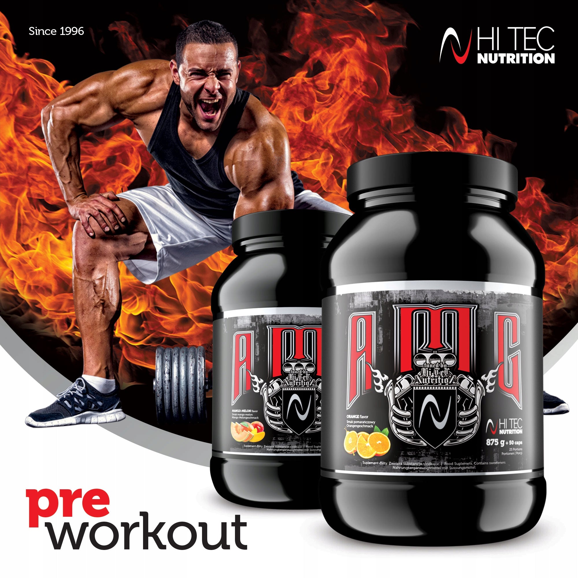 HI TEC AMG- 925 g BEFORE TRAINING STACK BOOSTER Manufacturer code HiTecNutritionAmgOrange