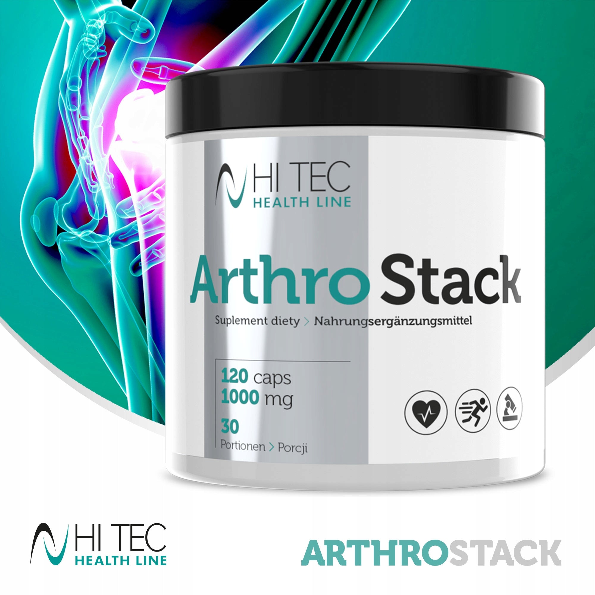 HI TEC Arthro Stack - 120 kaps FOR JOINTS MSM Brand HiTec Nutrition