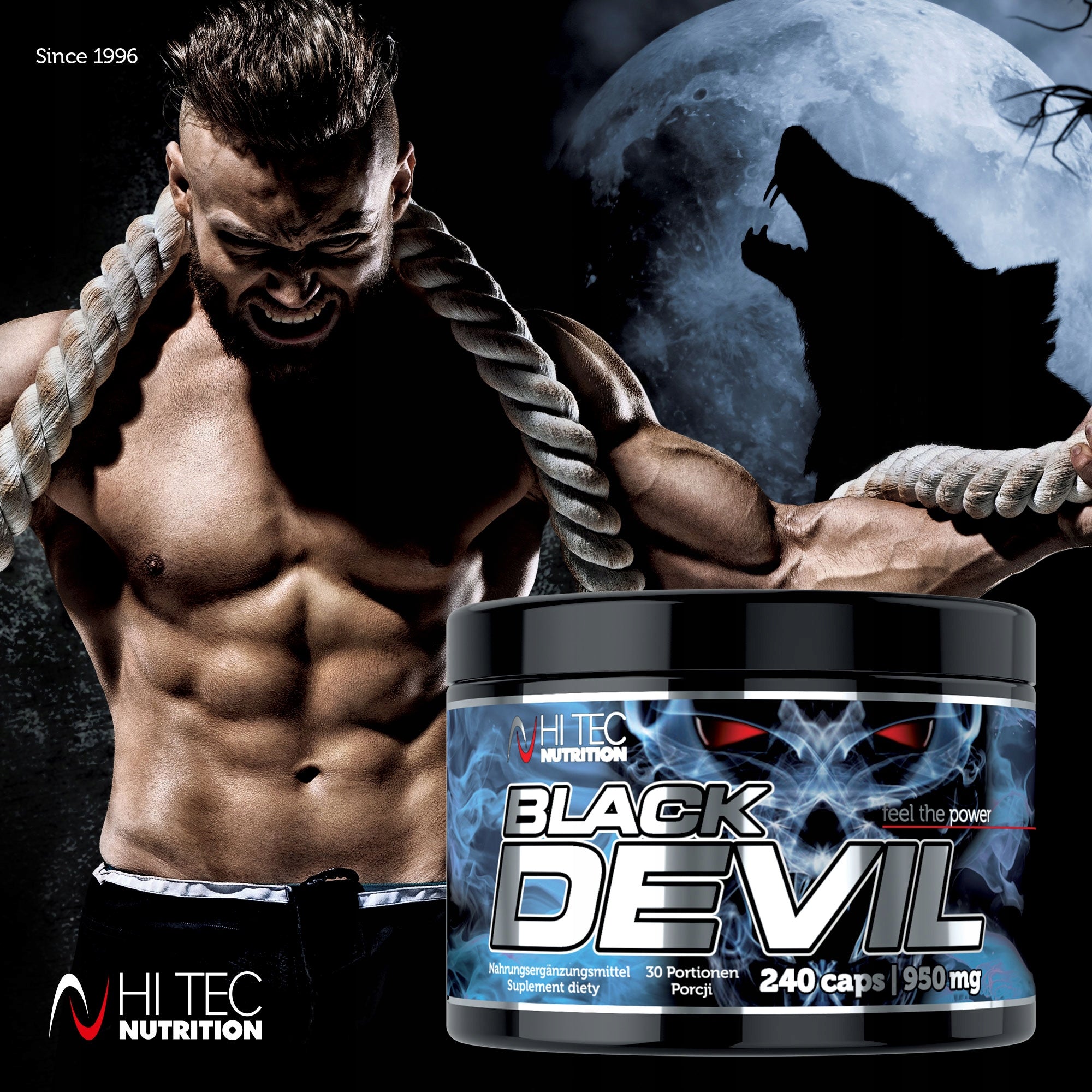 HI TEC Black DEVIL - 240 caps TESTOSTERONE BOOSTER Flavor natural