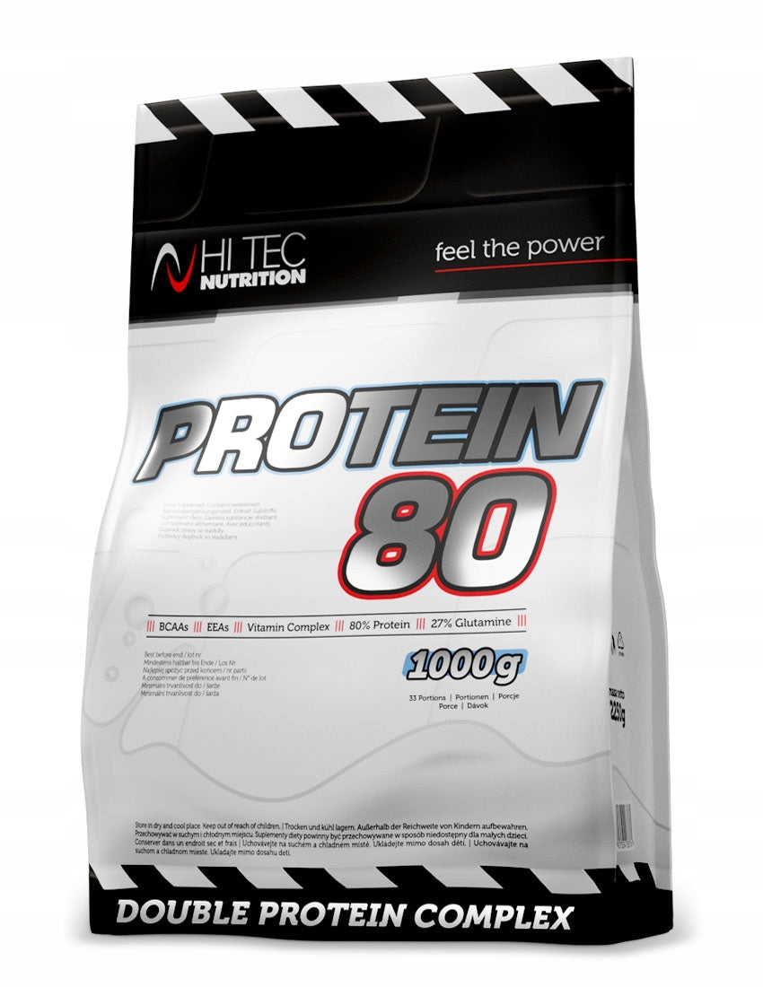 HI TEC Protein 80- 1000 g WHEY WPC PROTEIN + BCAA